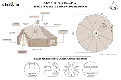 Image of 16' (5M) Stella™ Stargazer Bell Tent by Life in Tents