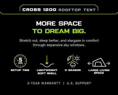 Image of Ironman 4x4 Cross 1200 MK2 Vehicle Rooftop Tent