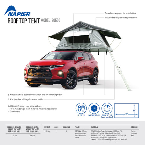 Image of Napier Vehicle Rooftop Tent and Ladder