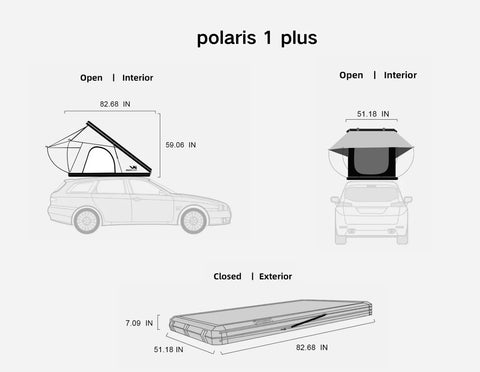 Image of Naturnest Polaris Plus Triangle Roof Top Tent
