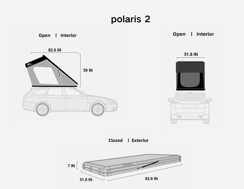 Image of Naturnest Polaris 2 Triangle Roof Top Tent