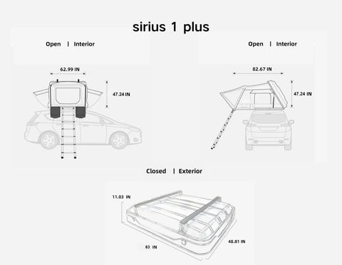 Image of Naturnest Sirius 1 Plus Roof Top Tent