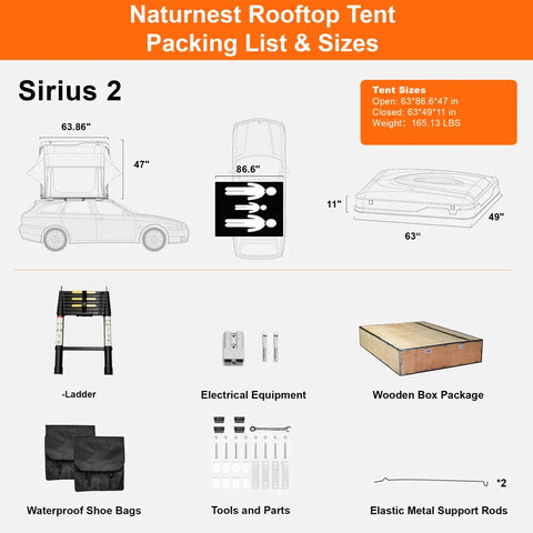 Image of Naturnest Sirius 2 Rooftop Tent