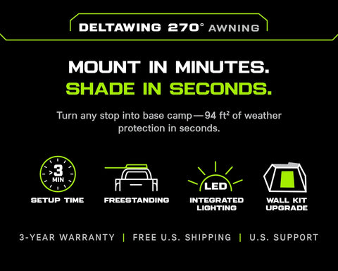 Image of Ironman 4x4 DeltaWing 270° Vehicle Awning
