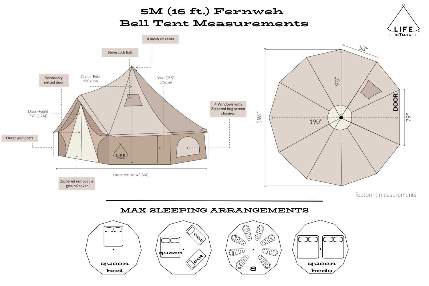 16' (5M) Fernweh™ Bell Tent by Life in Tents
