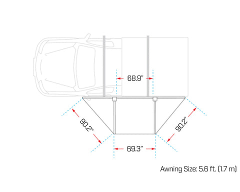 Image of Ironman 4x4 DeltaWing 180° Vehicle Awning