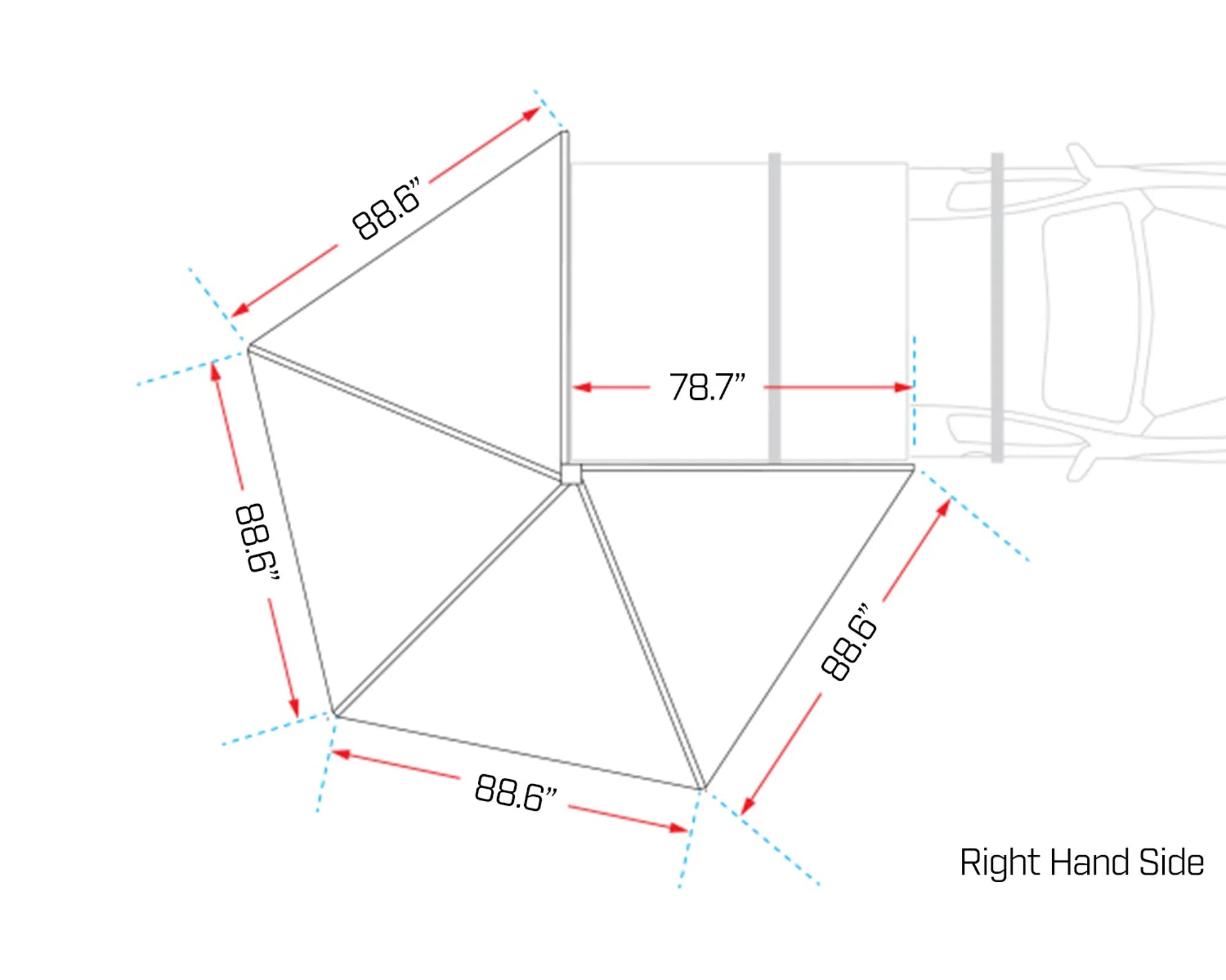 Ironman 4x4 DeltaWing 270° Vehicle Awning