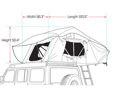 Image of Ironman 4x4 Cross 1200 MK2 Vehicle Rooftop Tent