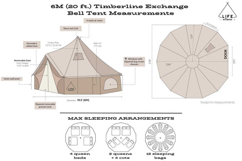 Image of 20' (6M) Timberline Exchange™ Bell Tent by Life in Tents