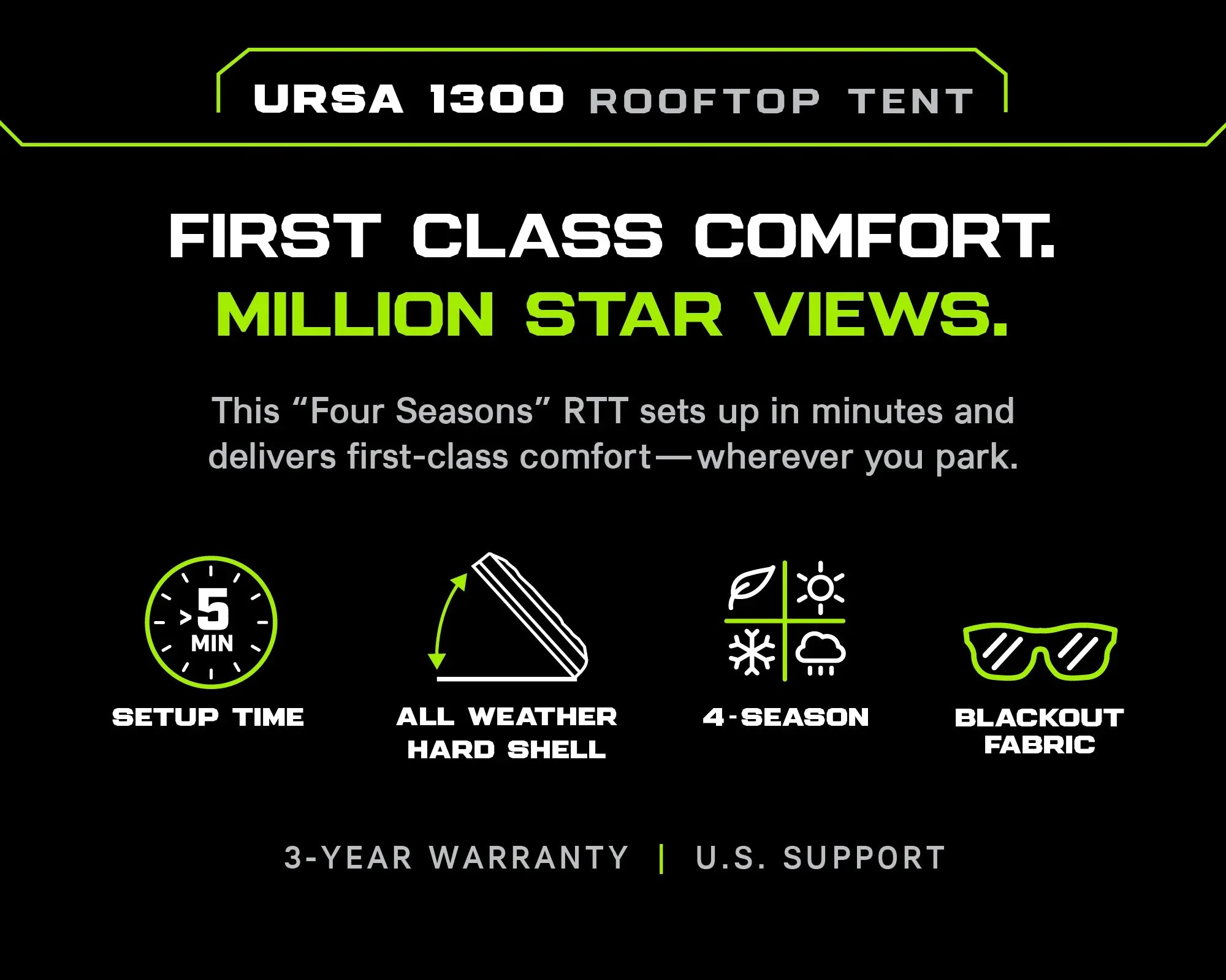 Ironman 4x4 Ursa 1300 Rooftop Tent