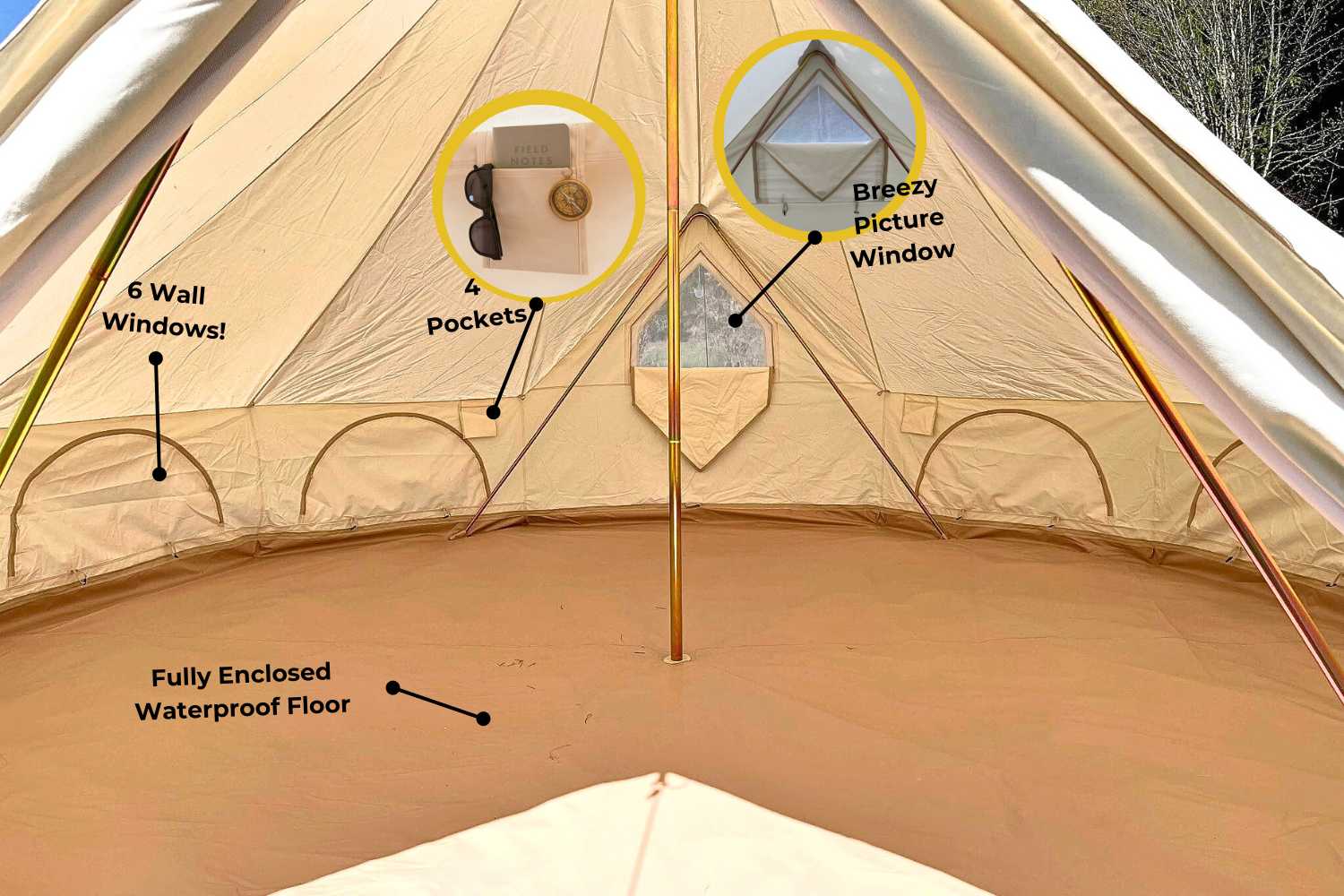 16' (5M) Zephyr™ Tent Cabin Bell Tent