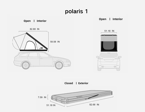 Image of Naturnest Polaris Triangle Roof Top Tent