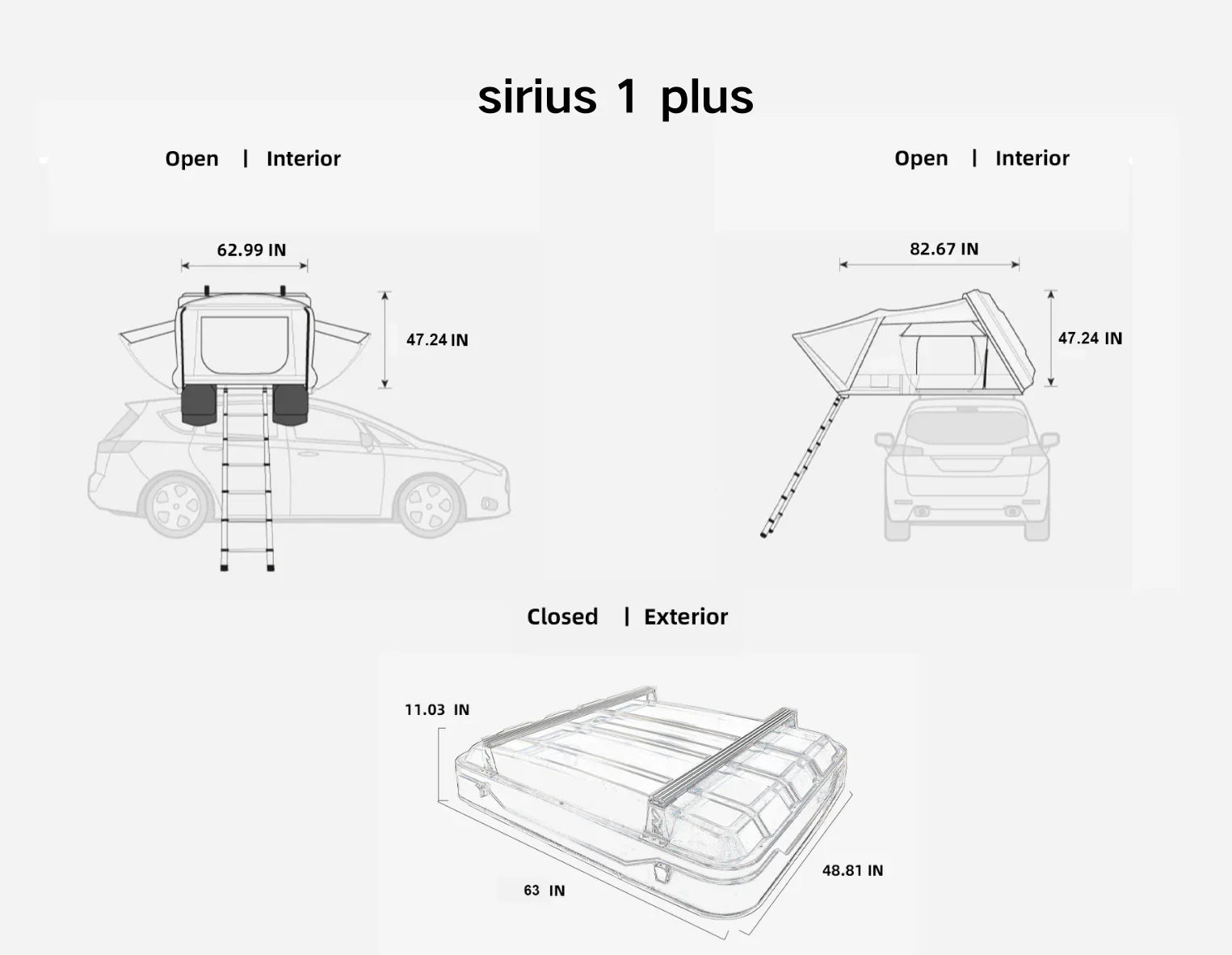 Naturnest Sirius 1 Plus Roof Top Tent