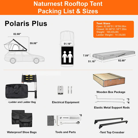 Image of Naturnest Polaris Plus Triangle Roof Top Tent
